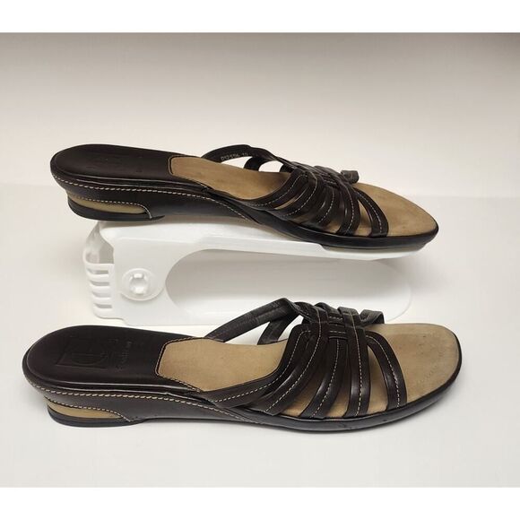 Cole Haan Air Kaitlin Women's Dark Brown Leather Slide Sandals Shoes Size 10AA - Picture 4 of 12